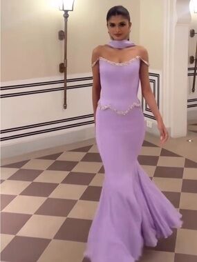 Most romantic lilac modern lehenga